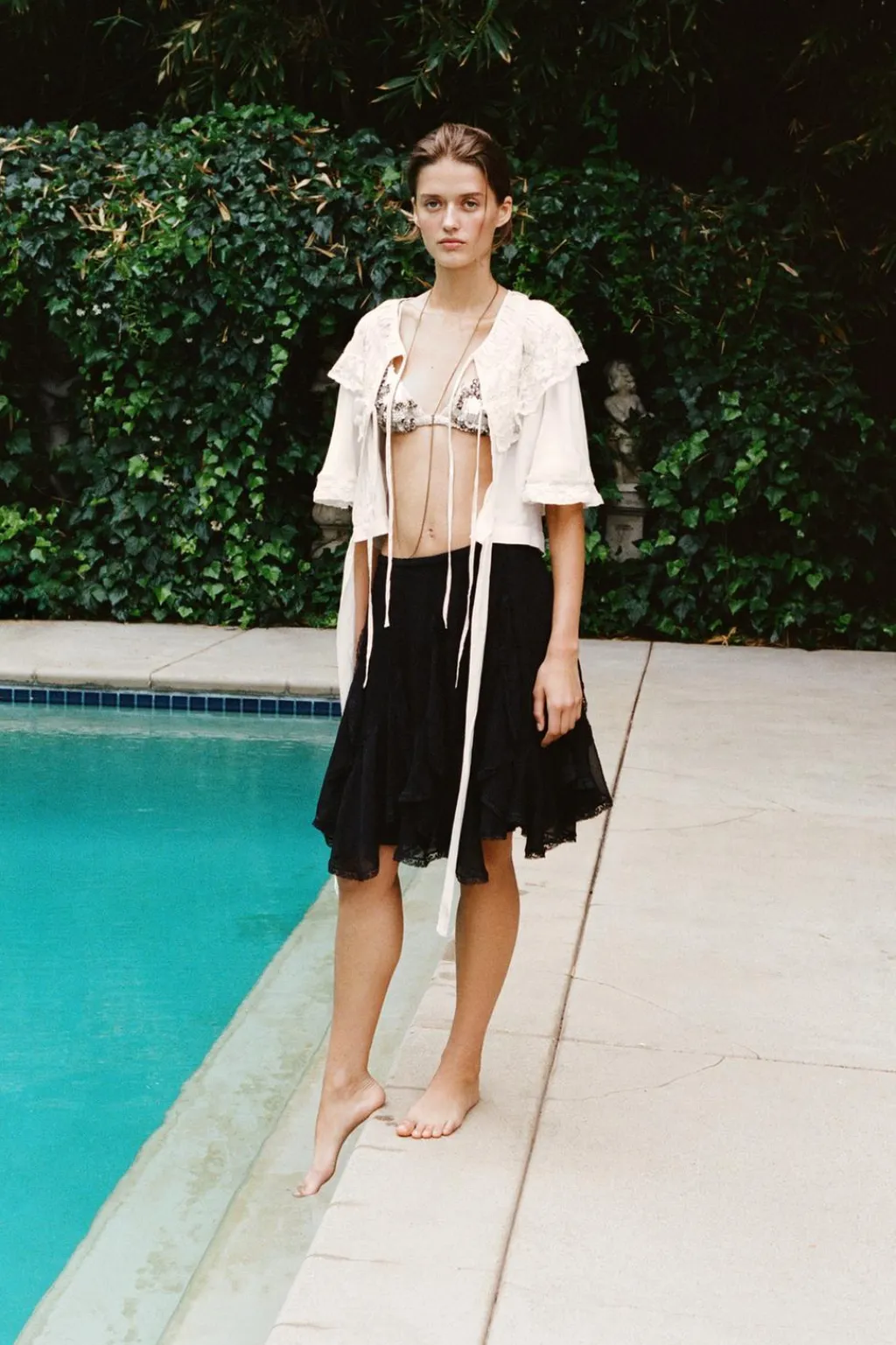 Clearance CAPA VOLANTES ENCAJE Mujer Tops / Bodies