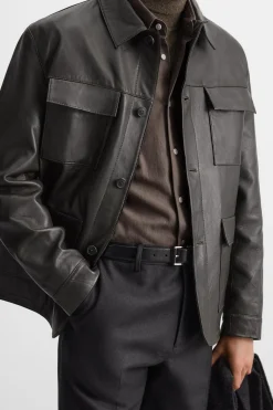 Best CAZADORA PIEL BOLSILLOS Hombre Piel