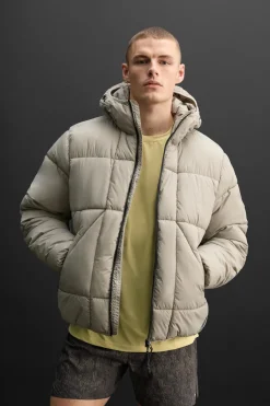 Hot CAZADORA ACOLCHADA CAPUCHA Hombre Plumíferos