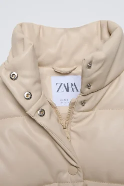 Niños ZARA 6 - 14 Años·Abrigos<CAZADORA ACOLCHADA EFECTO PIEL
