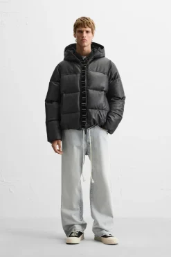 Sale CAZADORA ACOLCHADA EFECTO PIEL Hombre Plumíferos