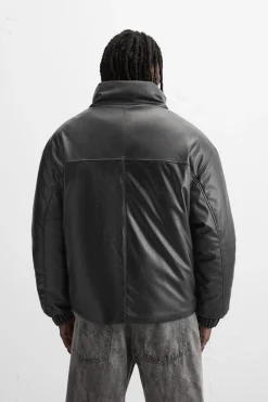 New CAZADORA ACOLCHADA EFECTO PIEL Hombre Plumíferos