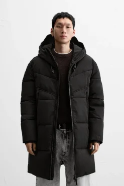 Fashion CAZADORA ACOLCHADA LARGA Hombre Cazadoras|Abrigos / Gabardinas