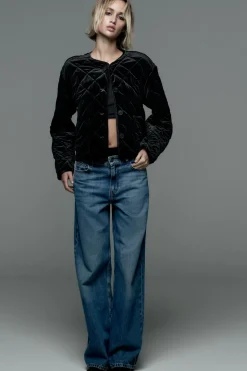 Discount CAZADORA ACOLCHADA TERCIOPELO Mujer Chaquetas / Cazadoras