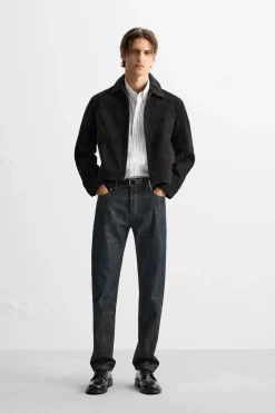 Online CAZADORA ANTE CROPPED FIT Hombre Piel