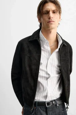 Online CAZADORA ANTE CROPPED FIT Hombre Piel