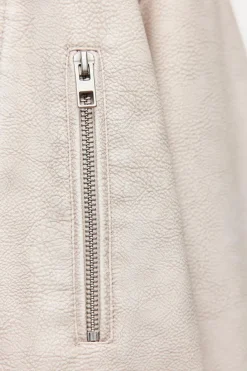 Best CAZADORA BIKER CROP EFECTO PIEL Mujer Chaquetas / Cazadoras