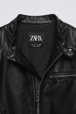 Niños ZARA 6 - 14 Años·Abrigos<CAZADORA BIKER EFECTO PIEL