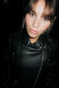 Fashion CAZADORA BIKER EFECTO PIEL Mujer Chaquetas / Cazadoras