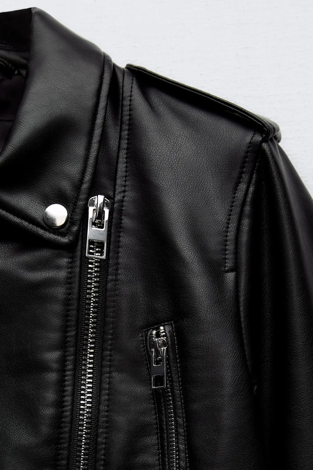 Fashion CAZADORA BIKER EFECTO PIEL Mujer Chaquetas / Cazadoras