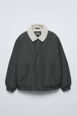 Niños ZARA 6 - 14 Años·Abrigos<CAZADORA BOMBER BORREGUILLO