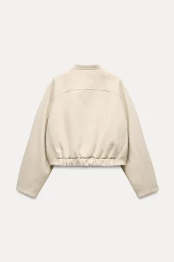 Discount CAZADORA BOMBER CORTA BOLSILLOS PLASTRÓN Mujer Chaquetas / Cazadoras