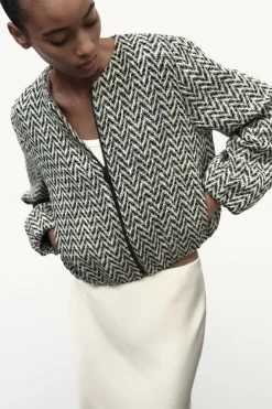 Hot CAZADORA BOMBER ESPIGA Mujer Chaquetas / Cazadoras