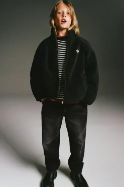 Niños ZARA 6 - 14 Años·Abrigos<CAZADORA BORREGUILLO BORDADO