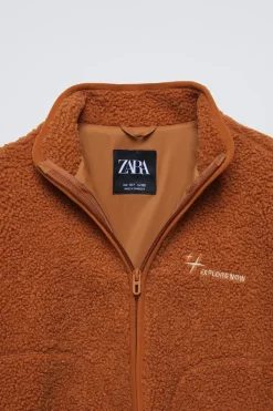 Niños ZARA 6 - 14 Años·Abrigos<CAZADORA BORREGUILLO BORDADO