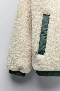 Niños ZARA 6 - 14 Años·Abrigos<CAZADORA BORREGUILLO COMBINADO NYLON