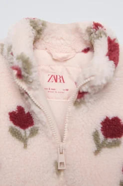 Niños ZARA 1½ - 6 Años·Total Look|6 - 18 Meses·Abrigos / Buzos<CAZADORA BORREGUILLO ESTAMPADO TULIPANES