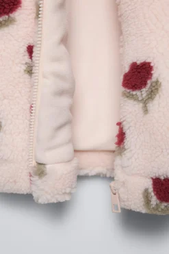 Niños ZARA 1½ - 6 Años·Total Look|6 - 18 Meses·Abrigos / Buzos<CAZADORA BORREGUILLO ESTAMPADO TULIPANES