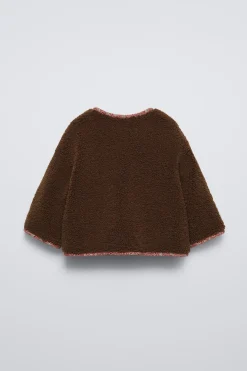 Niños ZARA 0 - 6 Meses·Sacos / Buzos|6 - 18 Meses·Conjuntos<CAZADORA BORREGUILLO FLORES