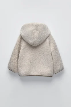 Niños ZARA 1½ - 6 Años·Abrigos|1½ - 6 Años·Abrigos<CAZADORA CAPUCHA BORREGUILLO