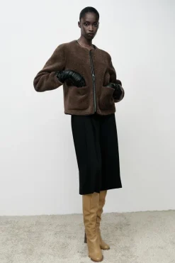 Outlet CAZADORA COMBINADA BORREGUILLO Mujer Chaquetas / Cazadoras