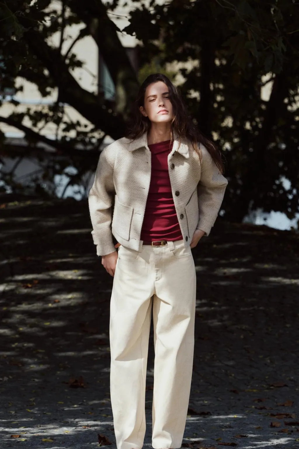 Clearance CAZADORA CORTA CON LANA Mujer Chaquetas / Cazadoras