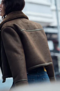 New CAZADORA CORTA DOBLE FAZ Mujer Abrigos / Anoraks|Chaquetas / Cazadoras