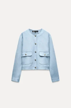 Outlet CAZADORA CORTA EFECTO ANTE Mujer Chaquetas / Cazadoras