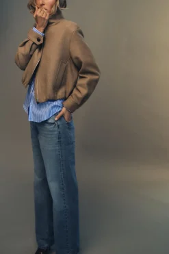 Discount CAZADORA CUELLO SUBIDO CON LANA Mujer Chaquetas / Cazadoras