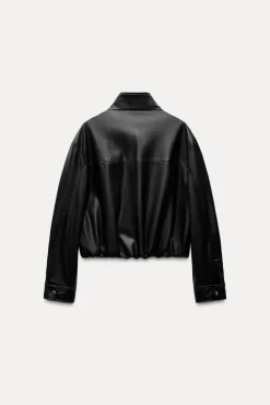 Hot CAZADORA CUELLO SUBIDO EFECTO PIEL Mujer Chaquetas / Cazadoras