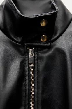 Hot CAZADORA CUELLO SUBIDO EFECTO PIEL Mujer Chaquetas / Cazadoras