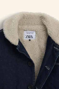 Niños ZARA 6 - 14 Años·Abrigos<CAZADORA DENIM BORREGUILLO LIMITED EDITION