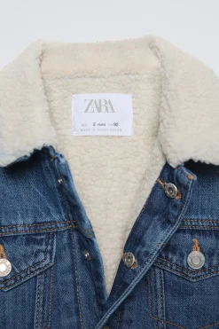 Niños ZARA 1½ - 6 Años·Jeans / Denim|1½ - 6 Años·Abrigos<CAZADORA DENIM BORREGUILLO