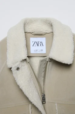 Niños ZARA 6 - 14 Años·Abrigos<CAZADORA DOBLE FAZ BORREGUILLO