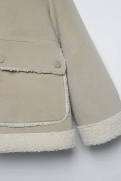 Niños ZARA 6 - 14 Años·Abrigos<CAZADORA DOBLE FAZ BORREGUILLO