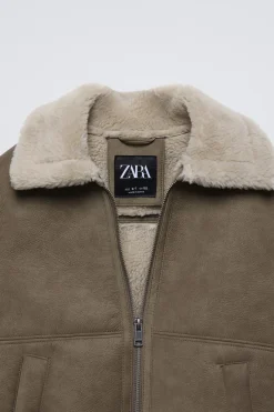 Niños ZARA 6 - 14 Años·Abrigos<CAZADORA DOBLE FAZ BORREGUILLO