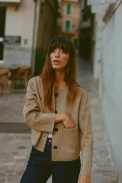 Sale CAZADORA EFECTO ANTE Mujer Chaquetas / Cazadoras