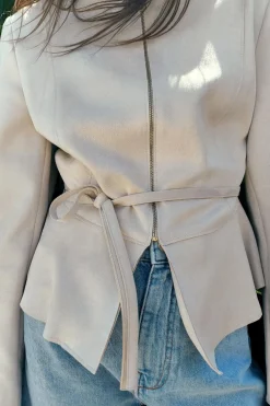 Outlet CAZADORA EFECTO ANTE PEPLUM Mujer Chaquetas / Cazadoras