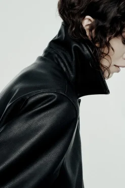 Outlet CAZADORA EFECTO PIEL Mujer Chaquetas / Cazadoras