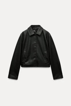 Outlet CAZADORA EFECTO PIEL Mujer Chaquetas / Cazadoras