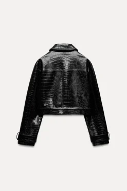 Outlet CAZADORA EFECTO PIEL Mujer Chaquetas / Cazadoras