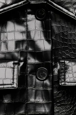 Outlet CAZADORA EFECTO PIEL Mujer Chaquetas / Cazadoras