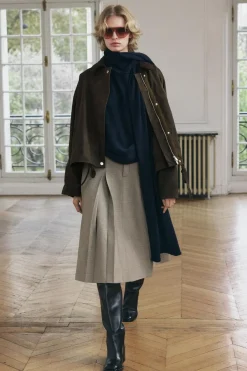 Clearance CAZADORA ENCERADA CUELLO PANA ZW COLLECTION Mujer Chaquetas / Cazadoras