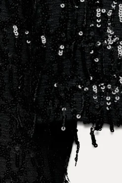 Hot CAZADORA FLECOS LENTEJUELAS Mujer Chaquetas / Cazadoras