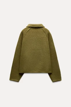 Fashion CAZADORA OVERSIZE 100% LANA Mujer Cárdigan / Jerséis|Punto