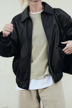 Clearance CAZADORA OVERSIZE EFECTO PIEL Mujer Chaquetas / Cazadoras