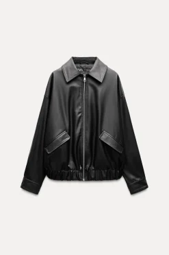 Clearance CAZADORA OVERSIZE EFECTO PIEL Mujer Chaquetas / Cazadoras