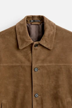 New CAZADORA PIEL ANTE Hombre Piel