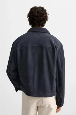 New CAZADORA PIEL ANTE Hombre Piel