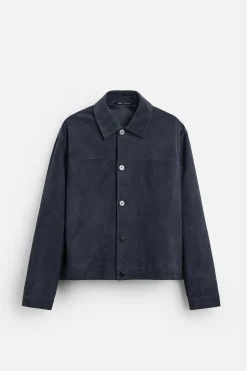 New CAZADORA PIEL ANTE Hombre Piel